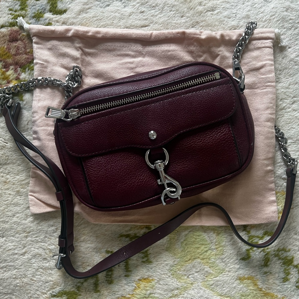 Rebecca Minkoff maroon burgundy crossbody bag